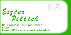 eszter pillich business card